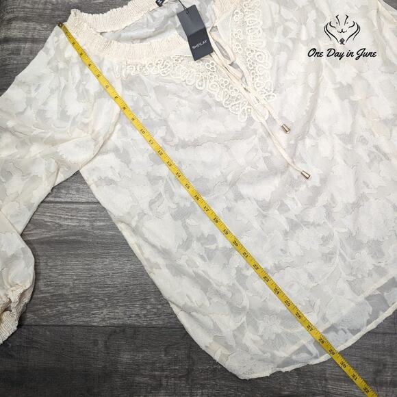 Sheilay Boho Long Sleeve Sheer Top Size 3XL - Picture 4 of 5